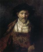 REMBRANDT Harmenszoon van Rijn Portrait of an Old Man in Period Costume Sweden oil painting artist